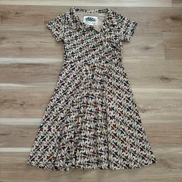 Effie's Heart Dresses & Skirts - Effie's Heart Bedford Thistle Print Dress M